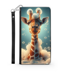 Giraffe In The Bath Wallet Phone Case