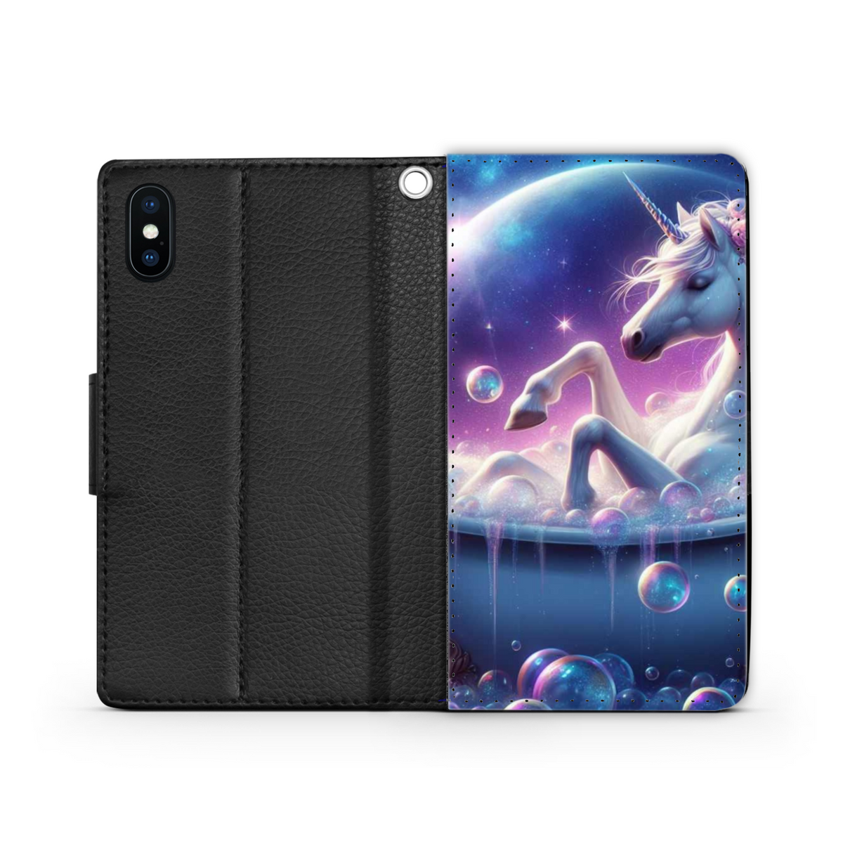 Unicorn In The Bath Wallet Phone Case