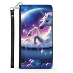 Unicorn In The Bath Wallet Phone Case