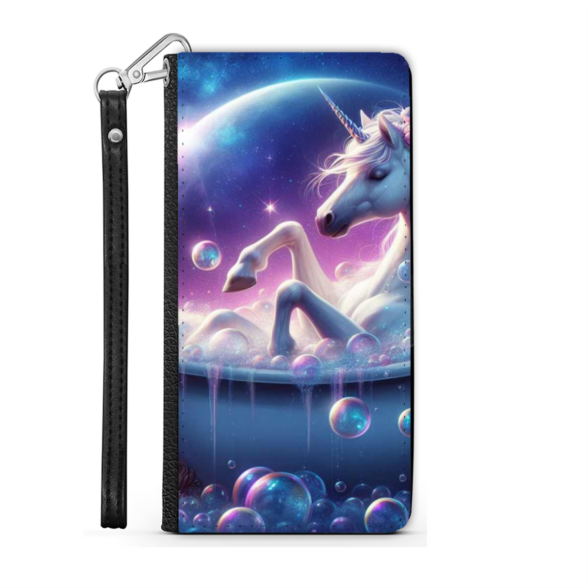 Unicorn In The Bath Wallet Phone Case