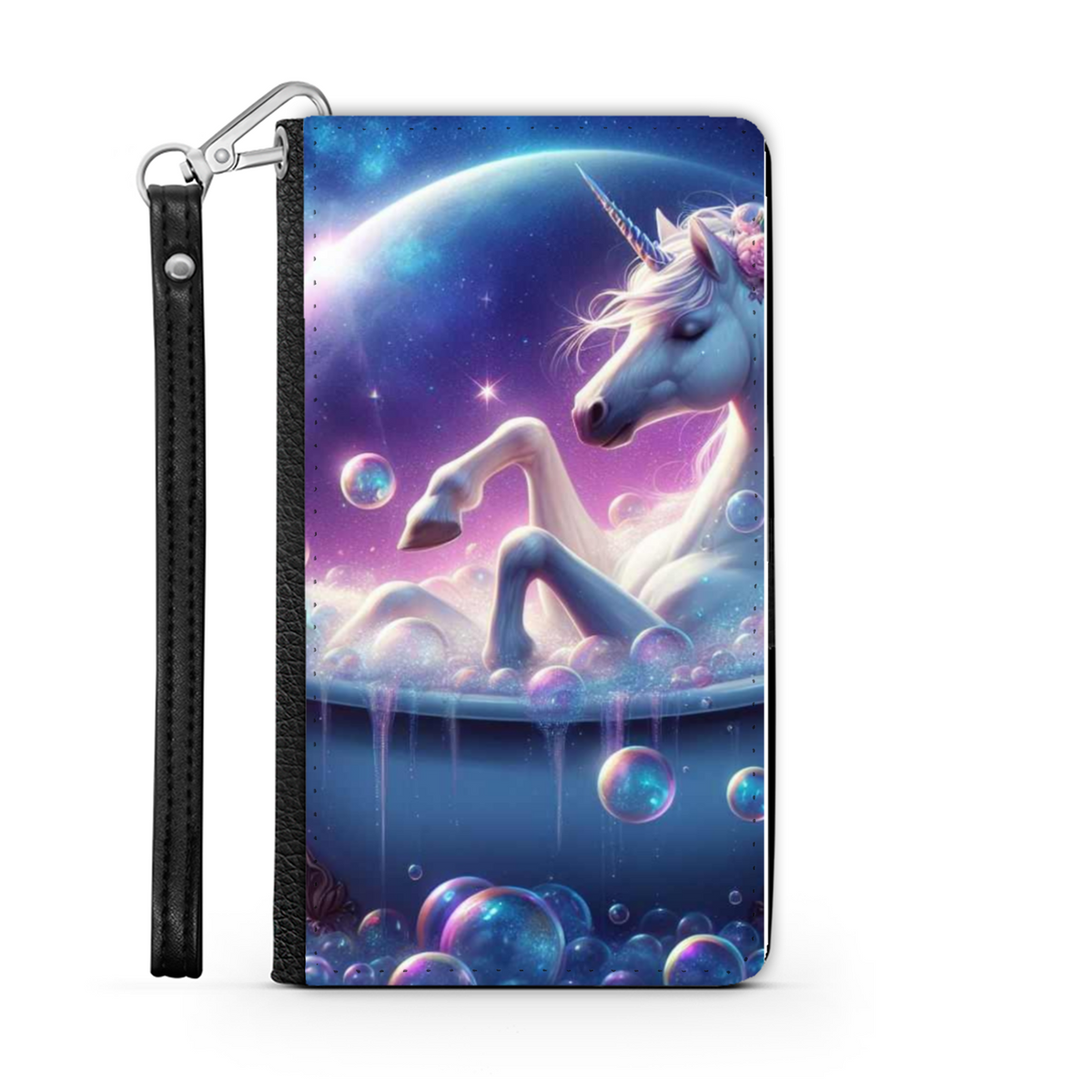 Unicorn In The Bath Wallet Phone Case