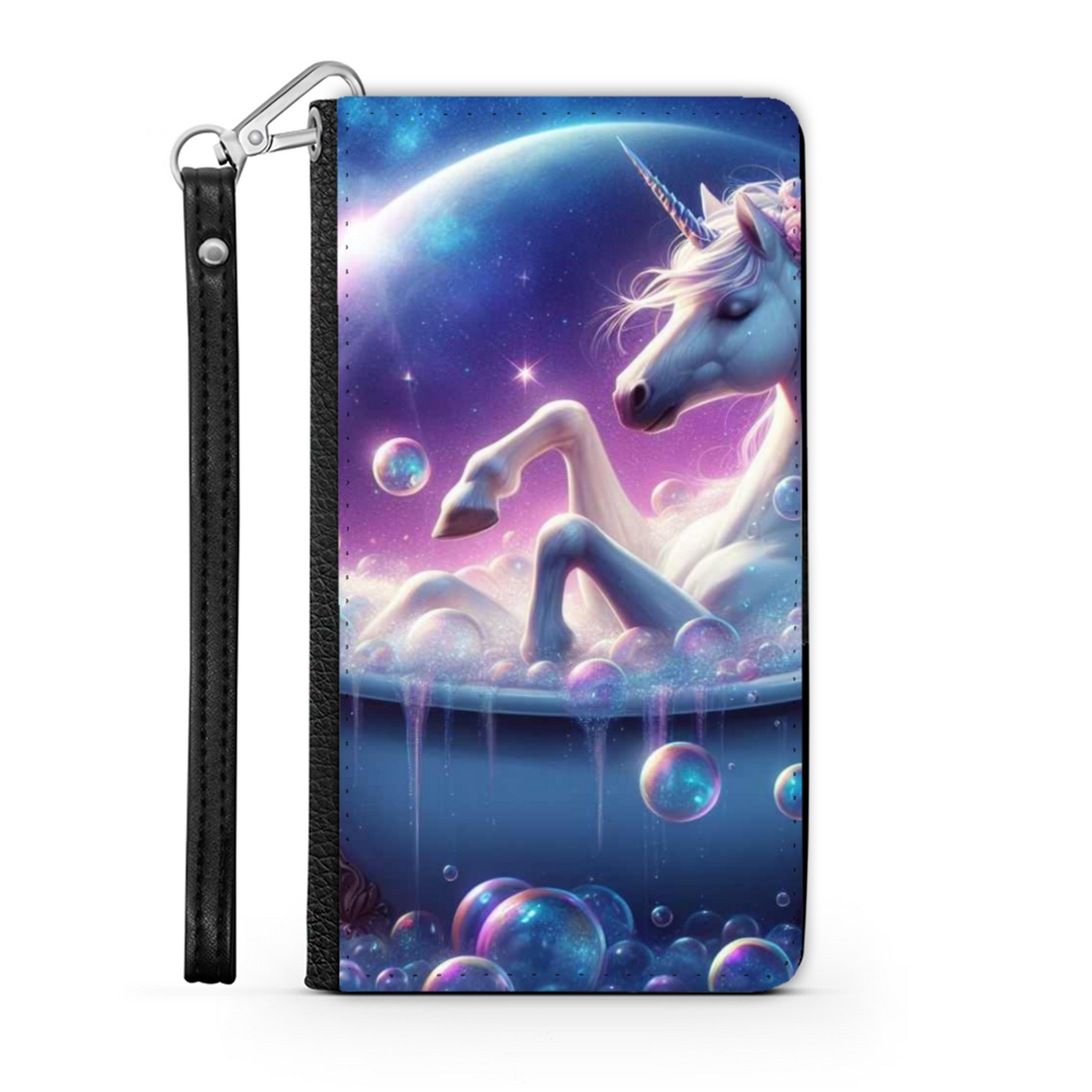 Unicorn In The Bath Wallet Phone Case