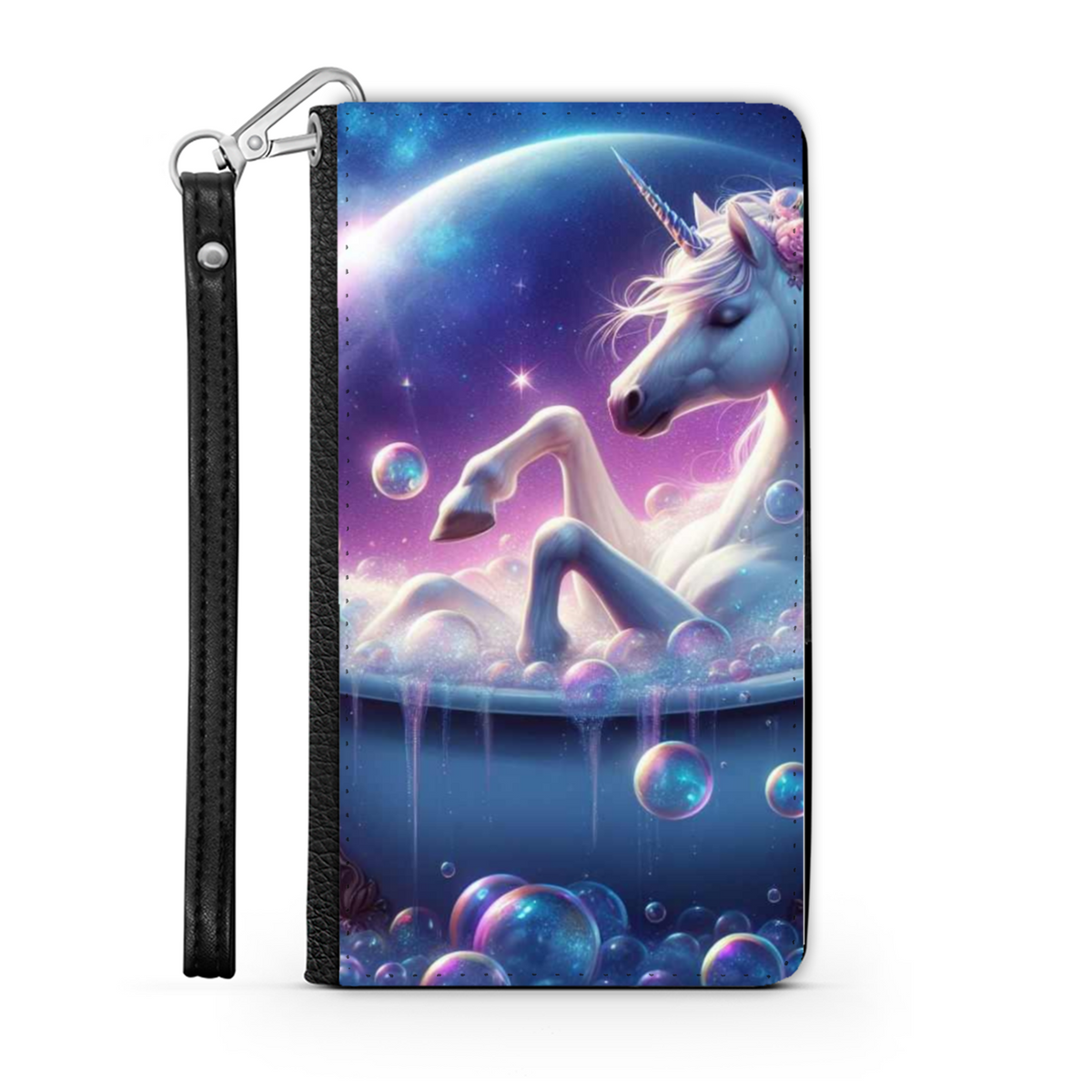 Unicorn In The Bath Wallet Phone Case