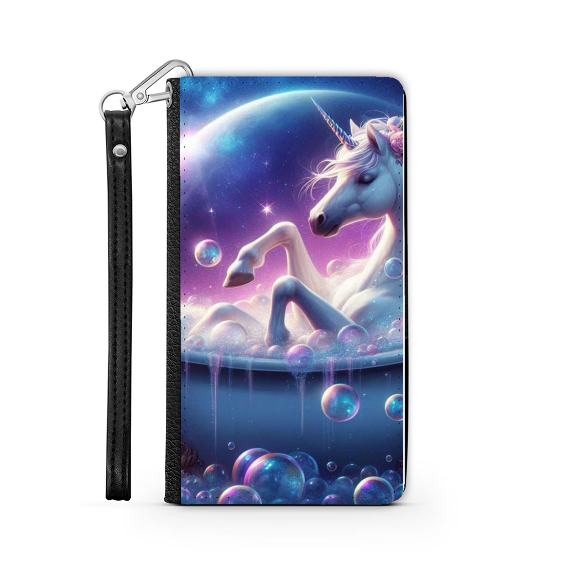 Unicorn In The Bath Wallet Phone Case