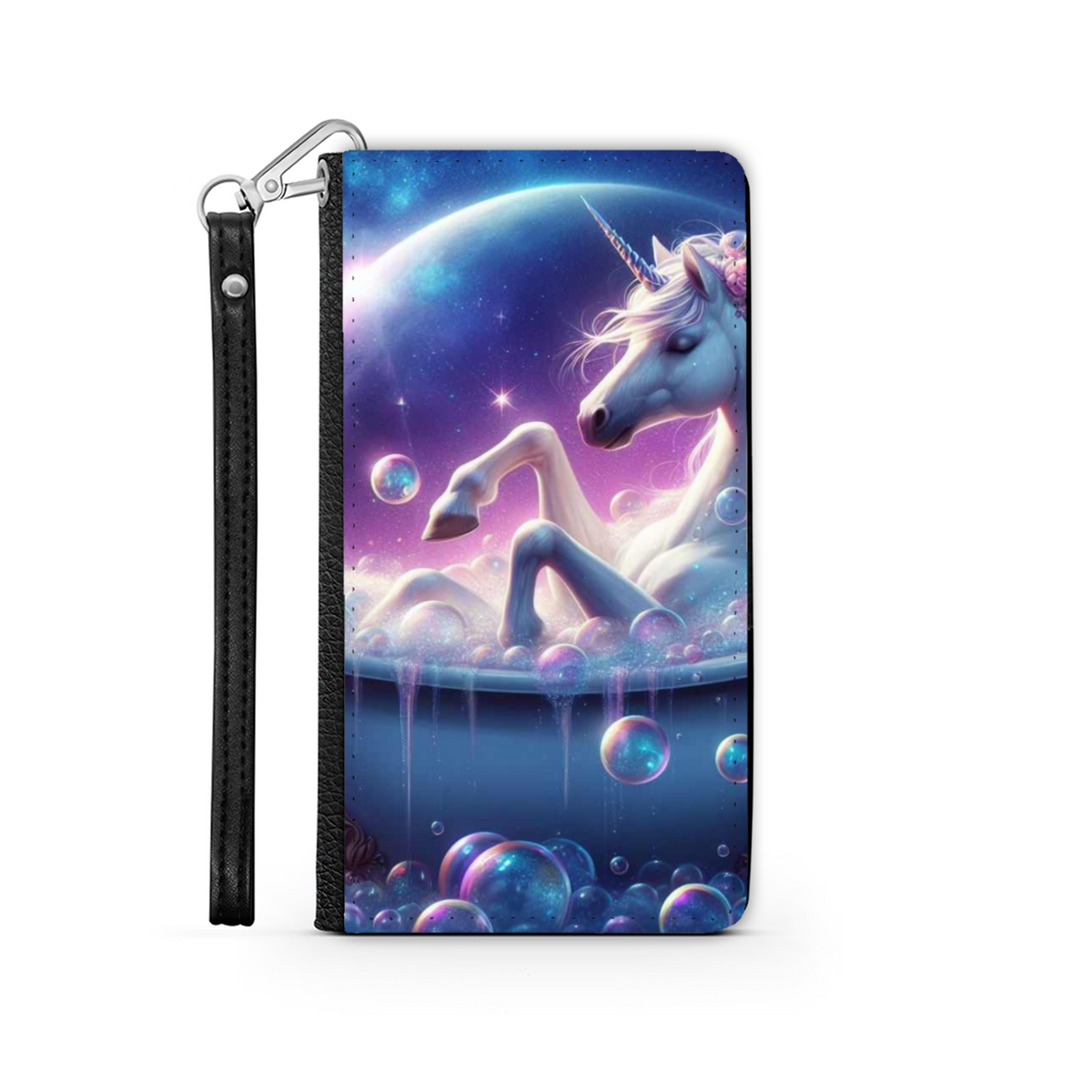 Unicorn In The Bath Wallet Phone Case