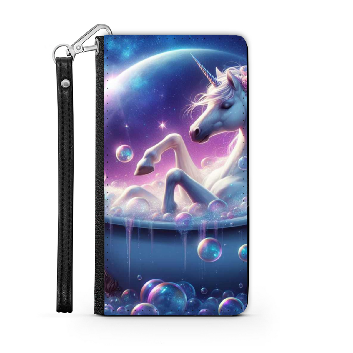 Unicorn In The Bath Wallet Phone Case