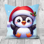 Cute Christmas Penguin Style 2 Cushion