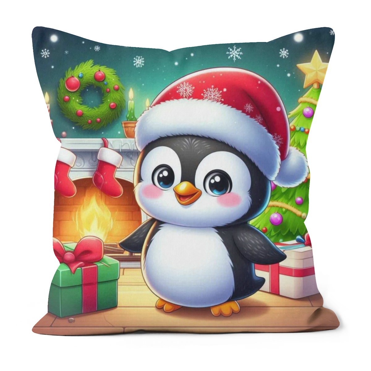 Cute Christmas Penguin Style 3 Cushion