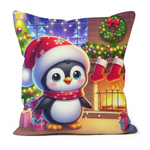 Cute Christmas Penguin Style 4 Cushion