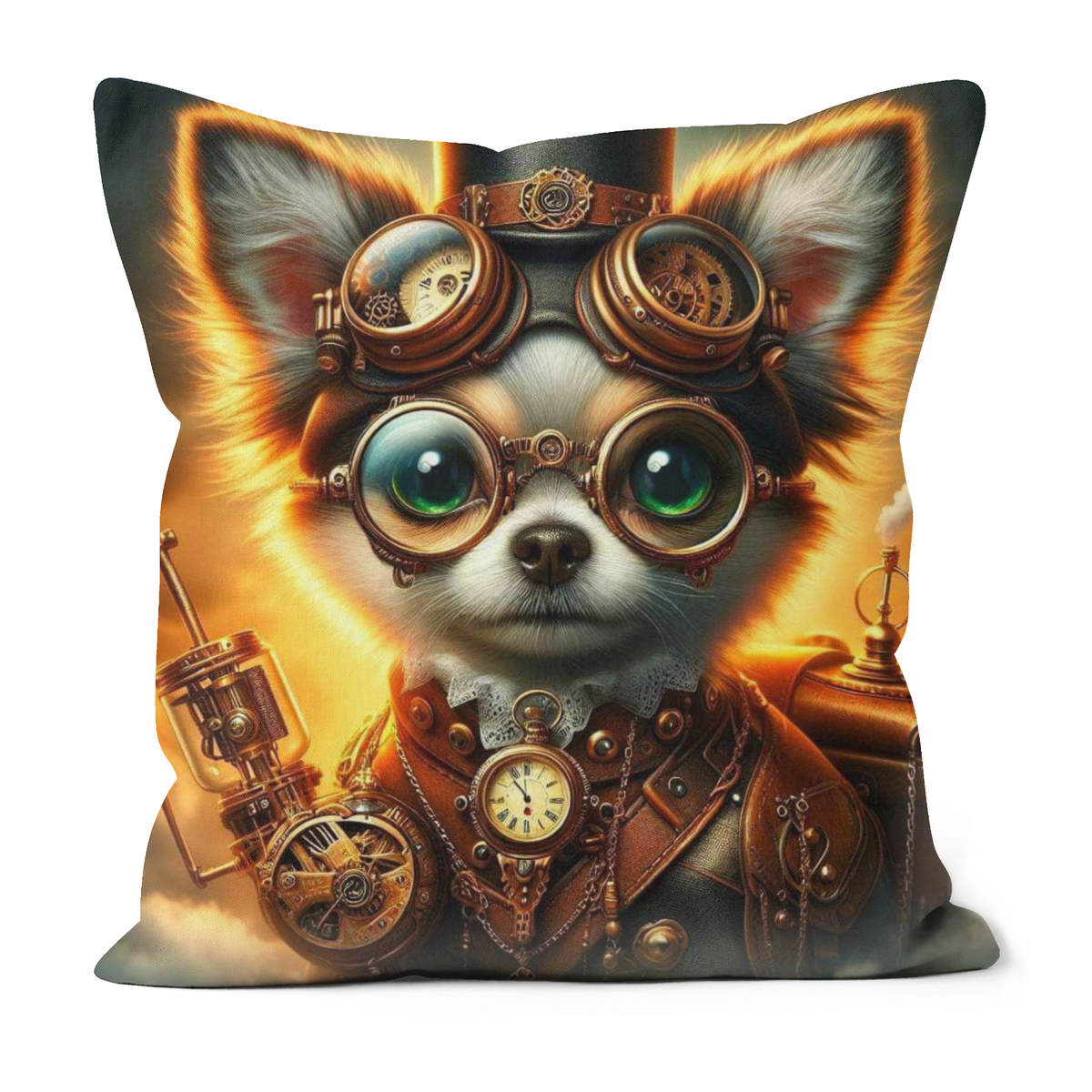 Steampunk Chihuahua Cushion