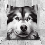 Black and White Dog Style 1 Cushion