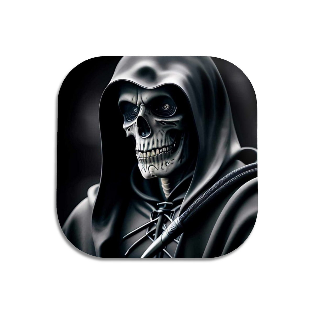 Black and White Skeleton Style 2 Wooden Coaster