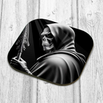 Black and White Skeleton Style 1 Wooden Coaster