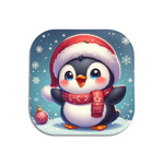 Cute Christmas Penguin Style 1 Wooden Coaster