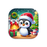 Cute Christmas Penguin Style 3 Wooden Coaster