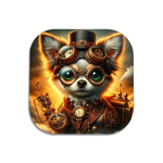 Steampunk Chihuahua Wooden Coaster