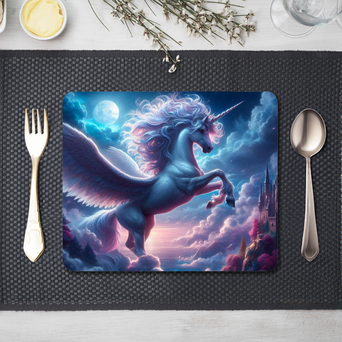 Mythical Unicorn Style 2 Wooden Placemat