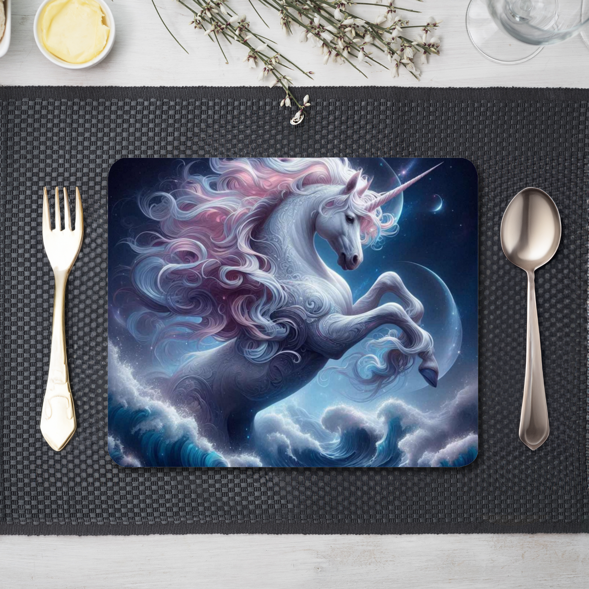 Mythical Unicorn Style 1 Wooden Placemat