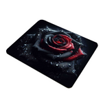 Black and Red Rose with Water Droplets Wooden Placemat