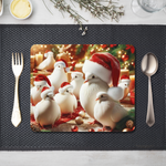 Christmas Dove Style 1 Wooden Placemat