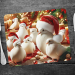 Christmas Dove Style 1 Wooden Placemat