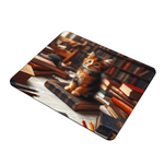 Cute Kitten In The Library Wooden Placemat