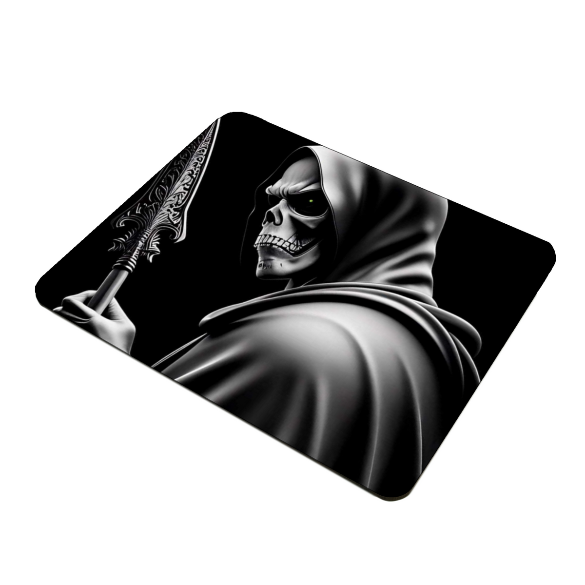 Black and White Skeleton Style 1 Wooden Placemat