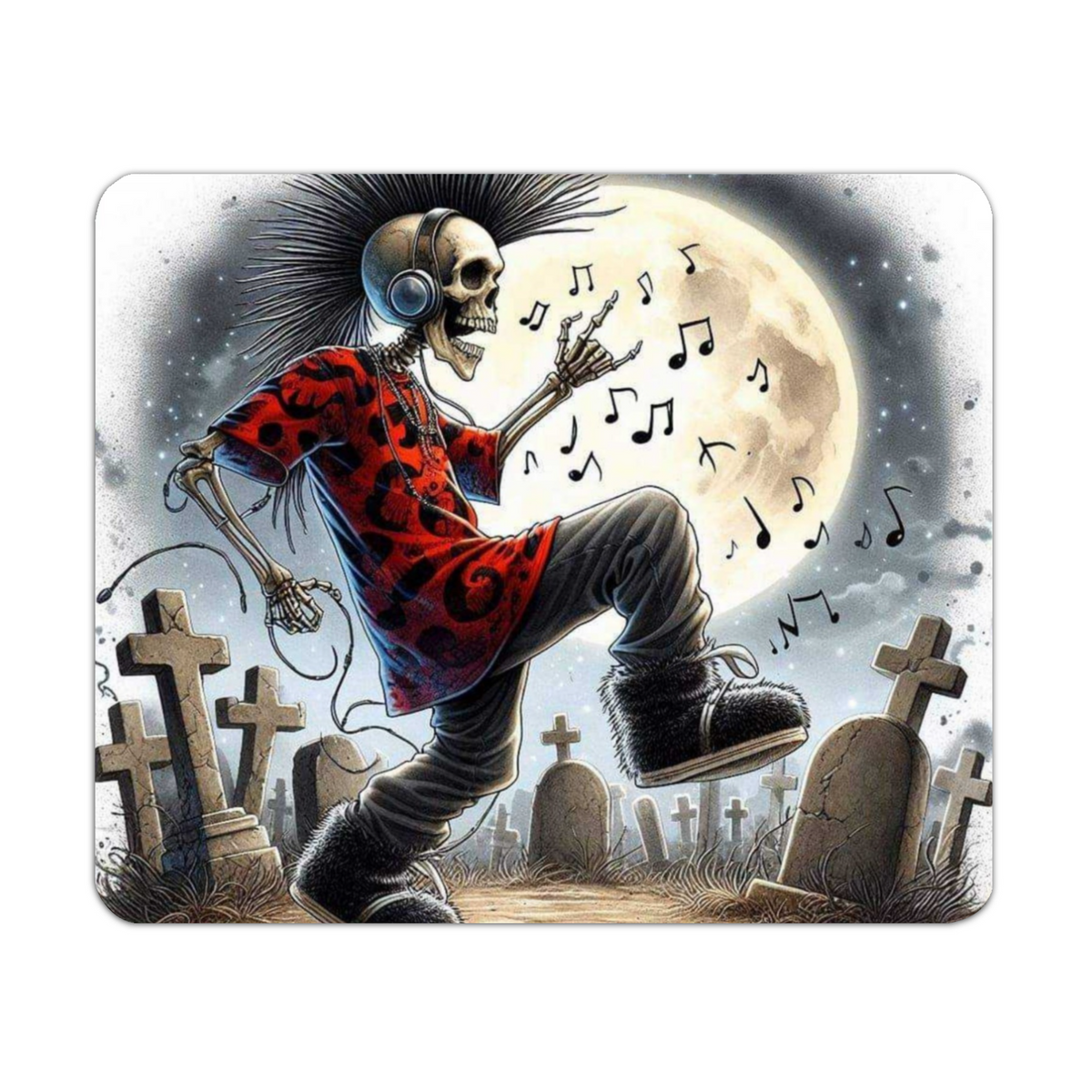 Rock On Skeleton Style 1 Wooden Placemat