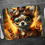 Steampunk Chihuahua Wooden Placemat