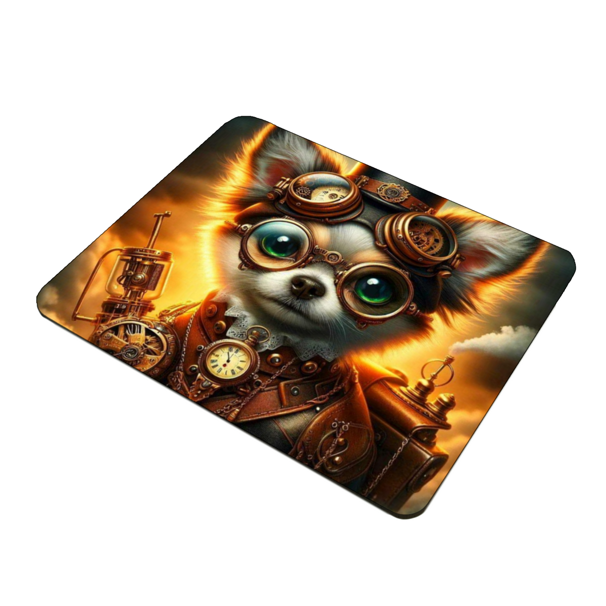 Steampunk Chihuahua Wooden Placemat