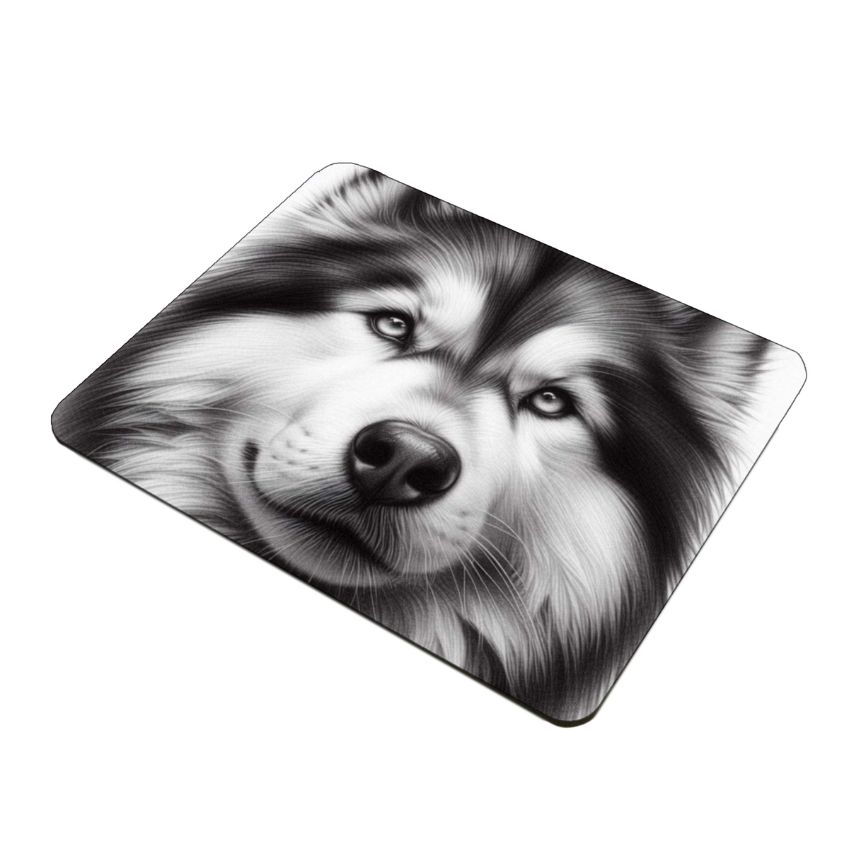 Black and White Dog Style 1 Wooden Placemat