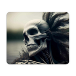 Skull with Black Feathers Wooden Placemat