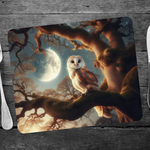 Beautiful Barn owl sat in a tree placemat