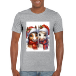 Cute Christmas HorseUnisex TShirt 1. 14 colours. 8 sizes.