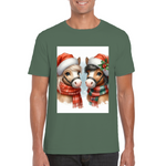 Cute Christmas Horse Unisex TShirt 2. 14 colours. 8 sizes.