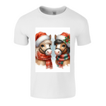 Cute Christmas Horse Unisex TShirt 2. 14 colours. 8 sizes.