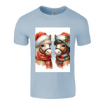 Cute Christmas Horse Unisex TShirt 2. 14 colours. 8 sizes.