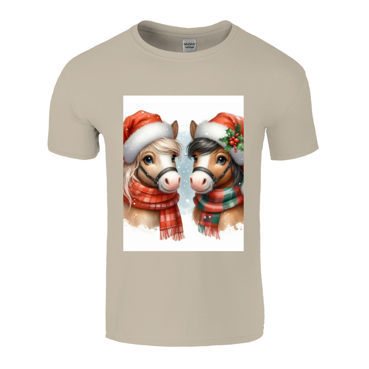 Cute Christmas Horse Unisex TShirt 2. 14 colours. 8 sizes.