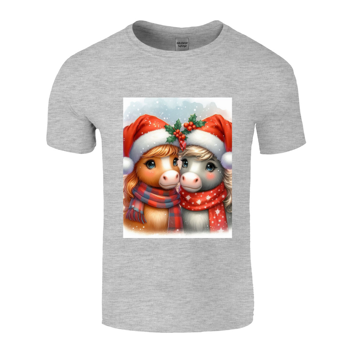 Cute Christmas Horse Unisex TShirt 3. 14 colours. 8 sizes.