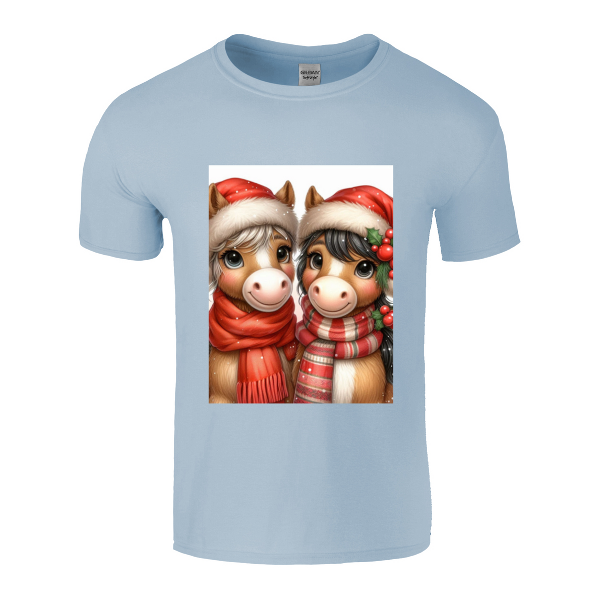 Cute Christmas Horse Unisex TShirt 4. 14 colours. 8 sizes.