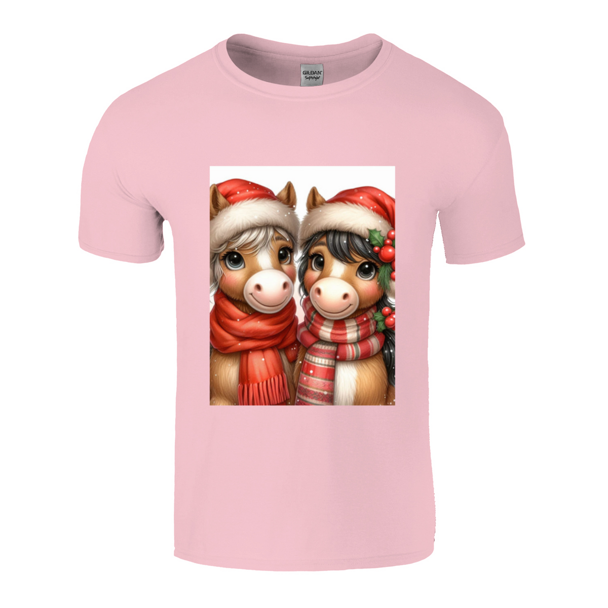 Cute Christmas Horse Unisex TShirt 4. 14 colours. 8 sizes.