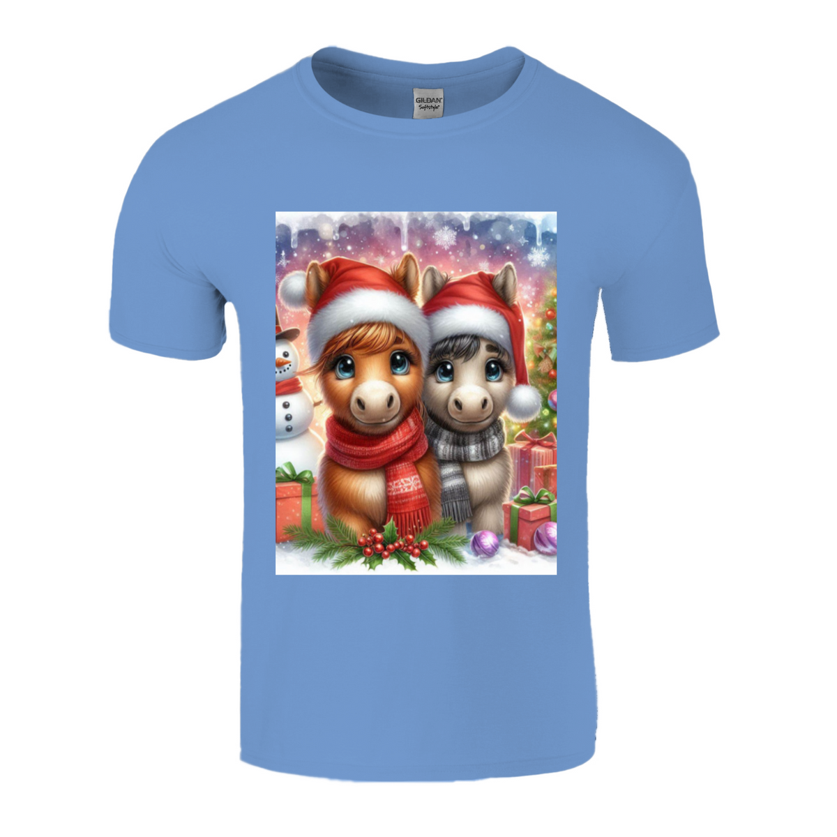 Cute Christmas Horse Unisex TShirt 5. 14 colours. 8 sizes.