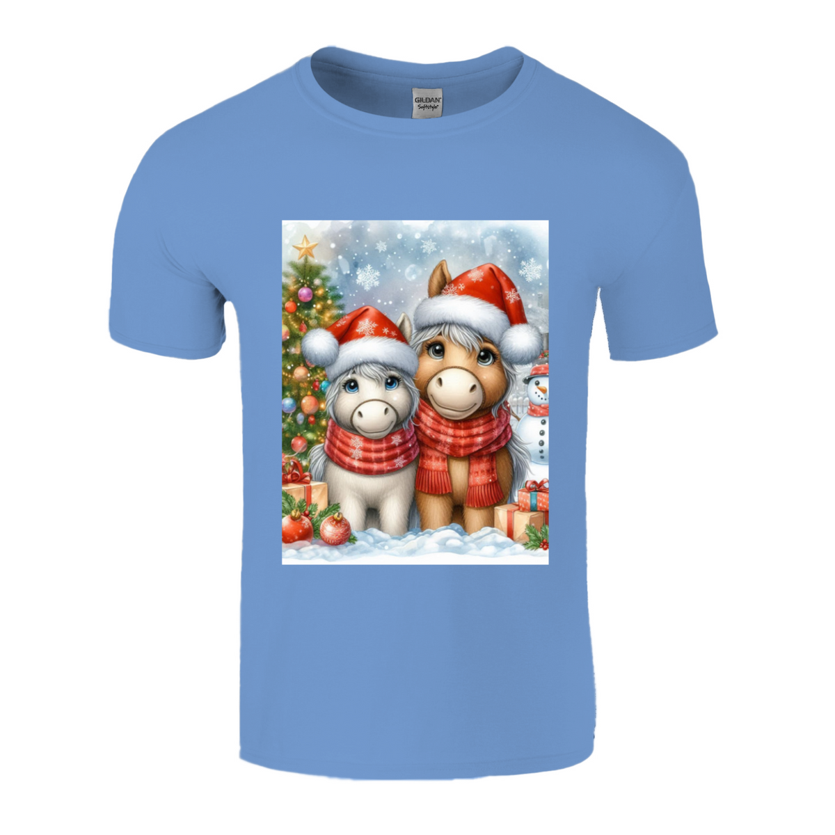 Cute Christmas Horse Unisex TShirt 7. 14 colours. 8 sizes.