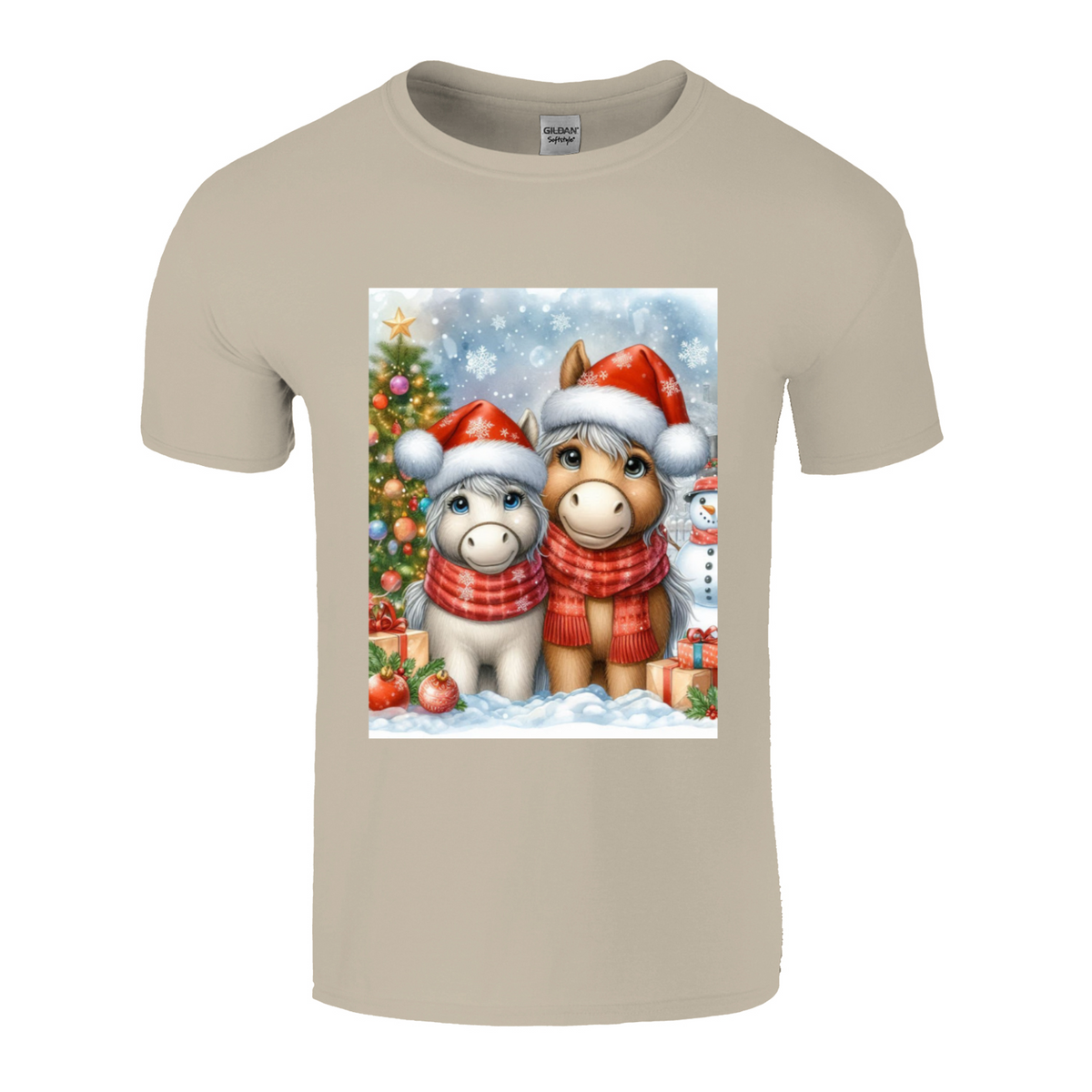 Cute Christmas Horse Unisex TShirt 7. 14 colours. 8 sizes.