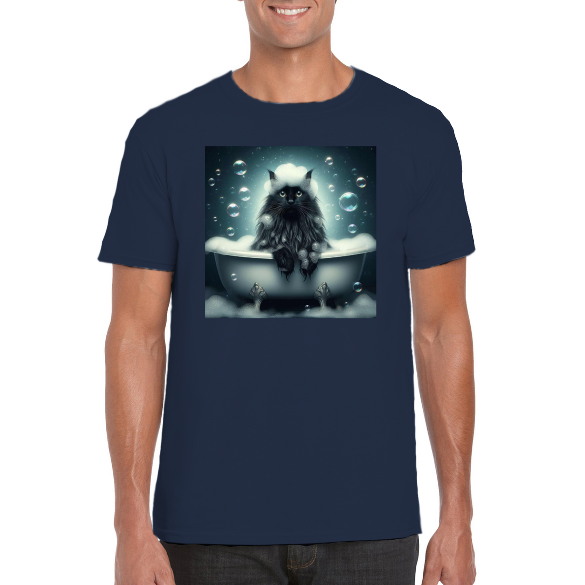 cat in the bath tshirt 1