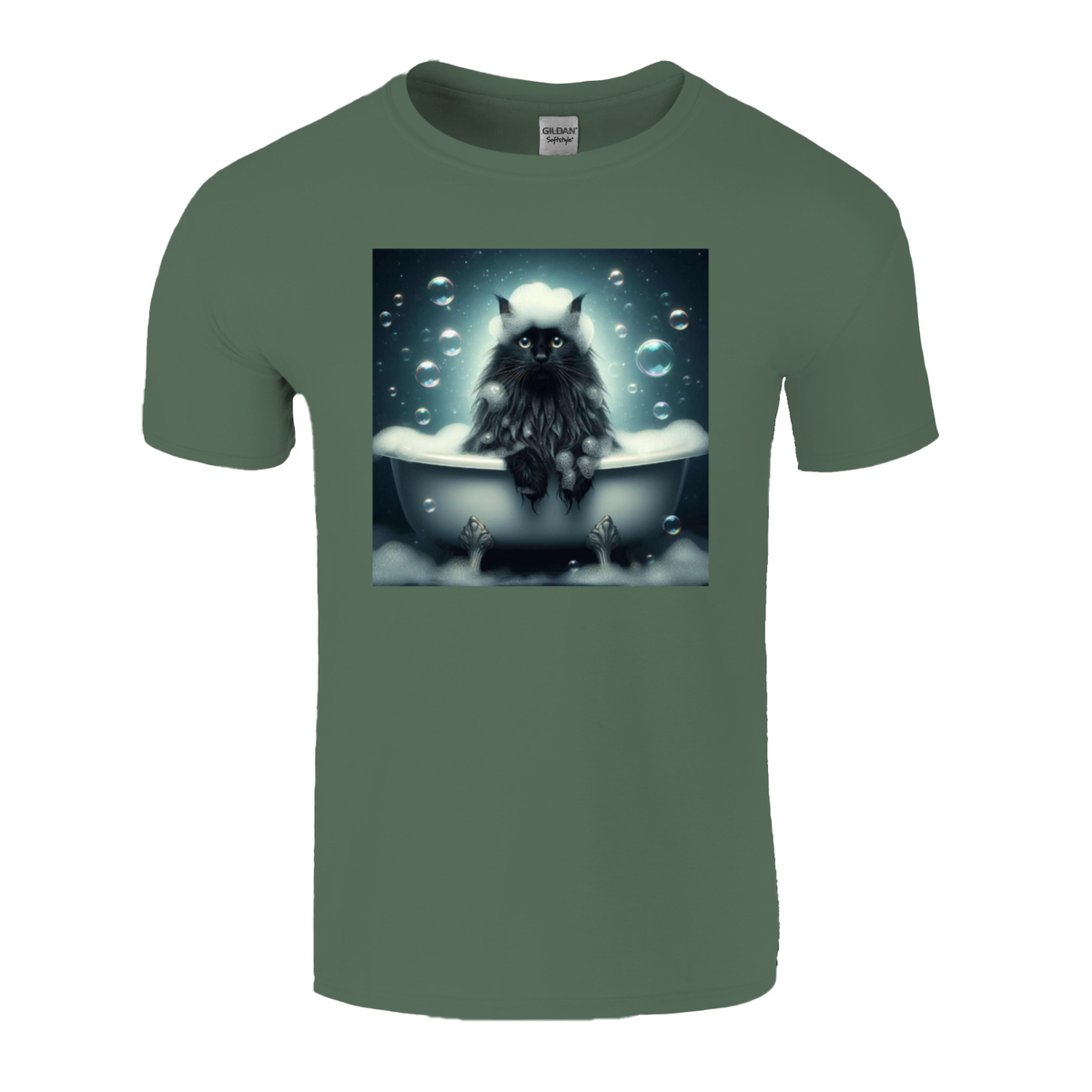 cat in the bath tshirt 1