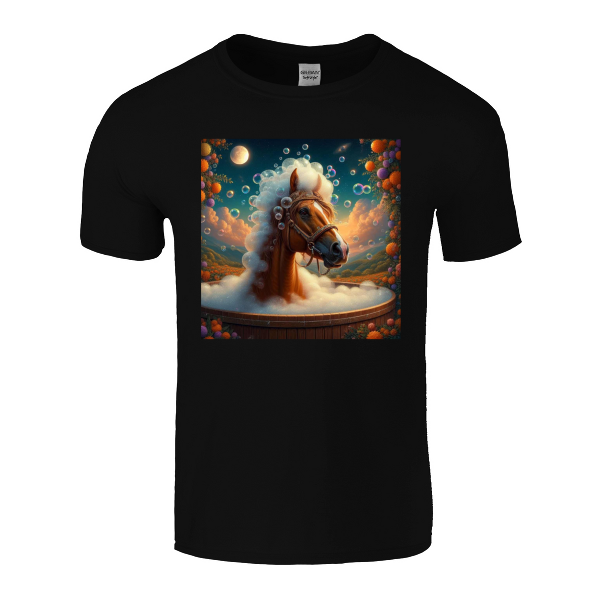 horse in the bath tshirt 1