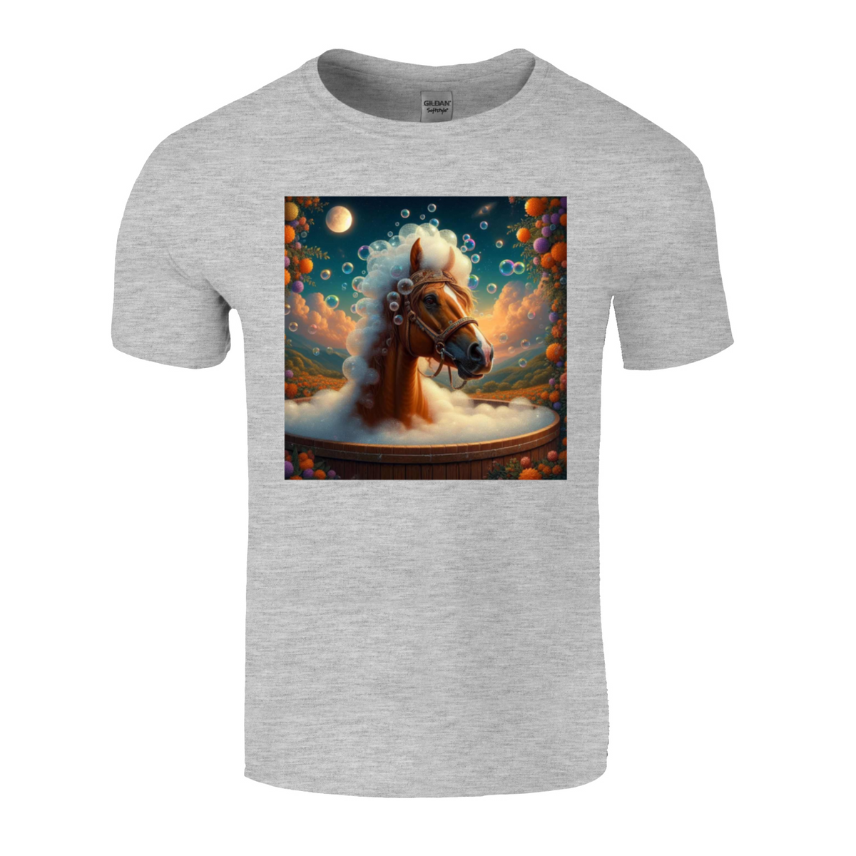 horse in the bath tshirt 1