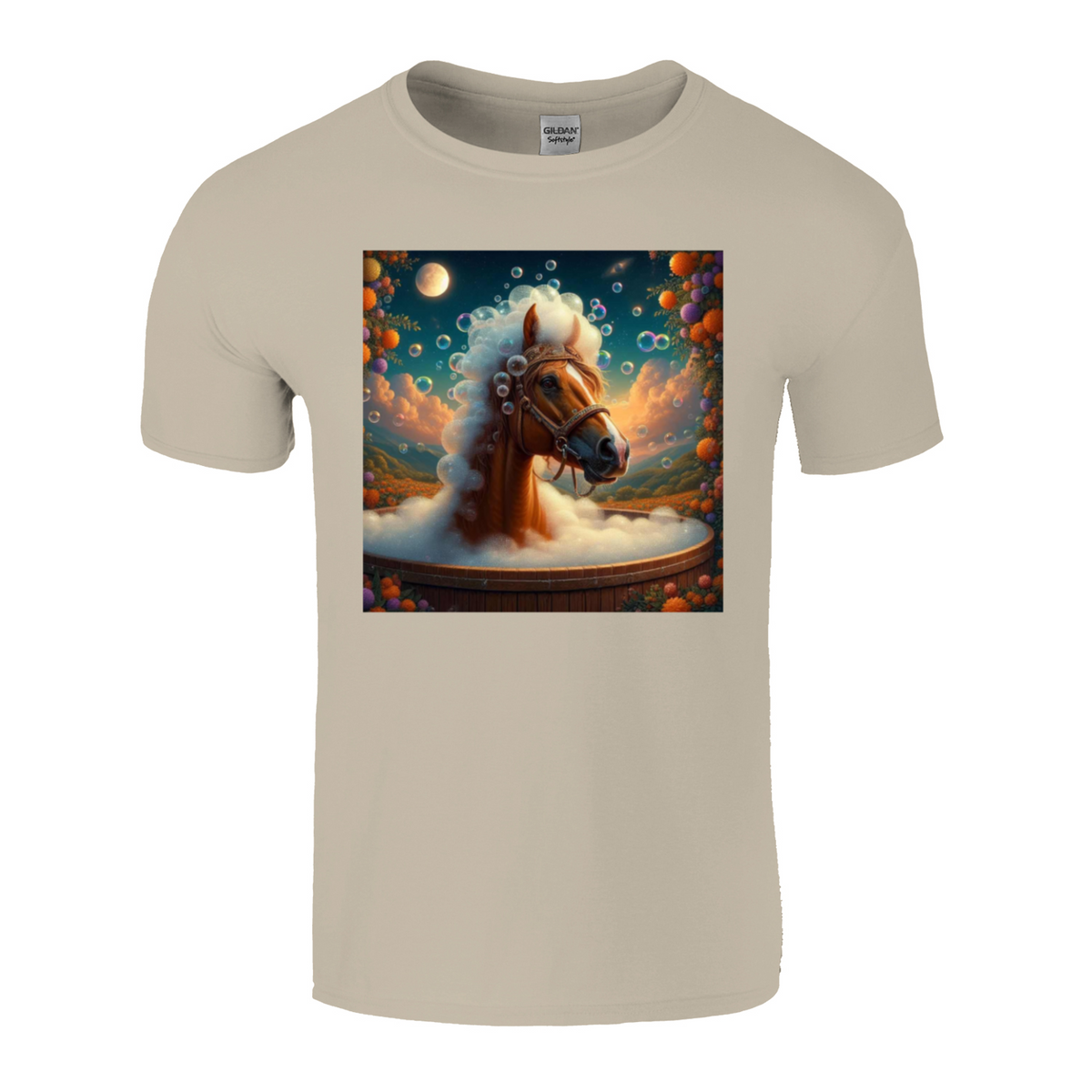 horse in the bath tshirt 1