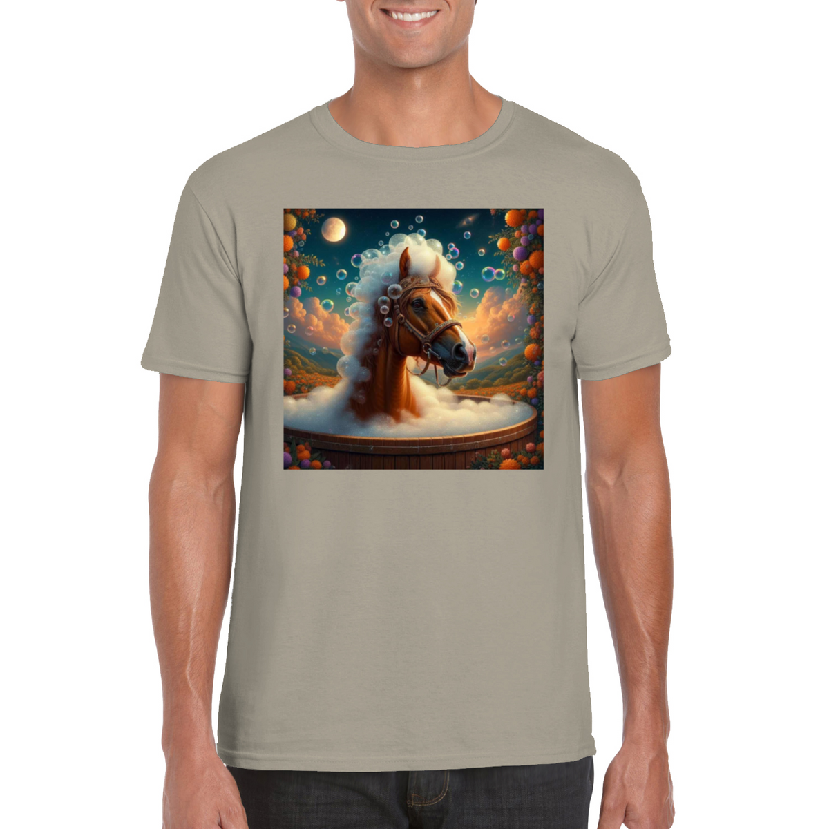 horse in the bath tshirt 1